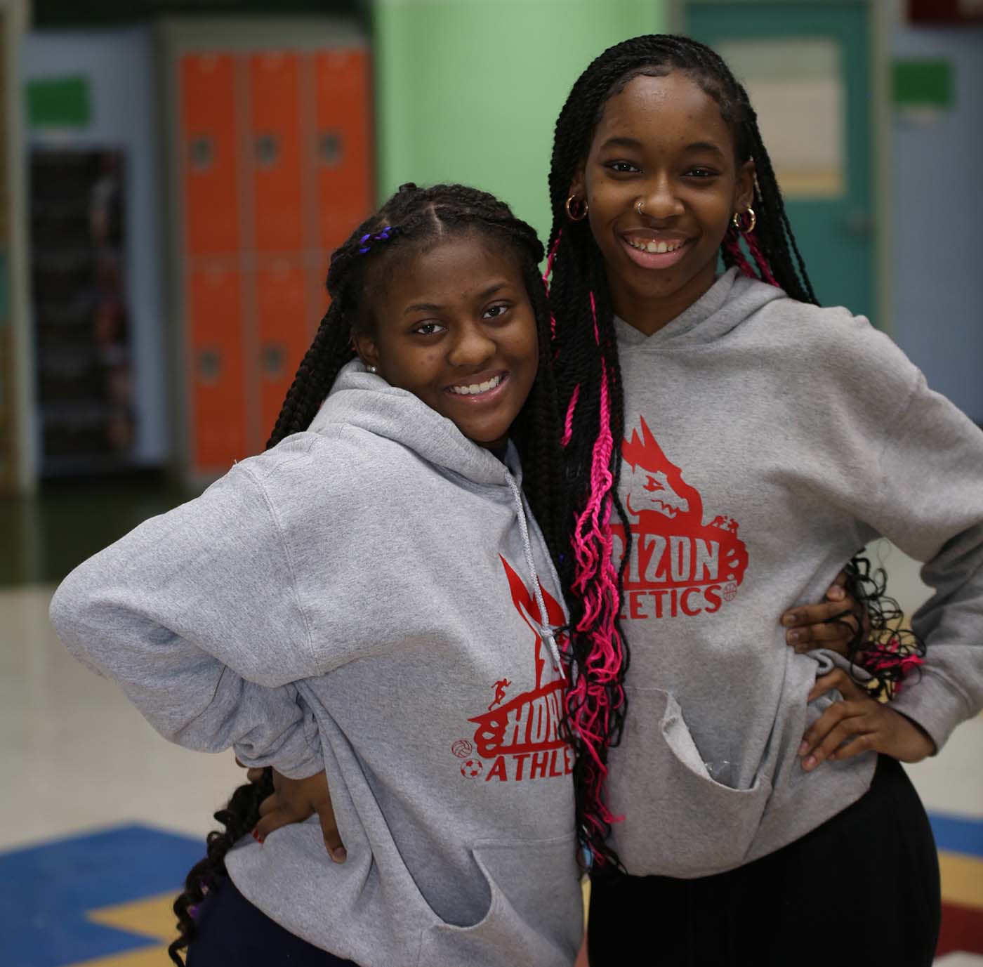 Horizon Science Academy Cleveland High student drawing at a desk in a classroom setting